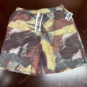 LRG Mens Multicolor Printed Elastic Waist Pockets Comfort Shorts Size Medium